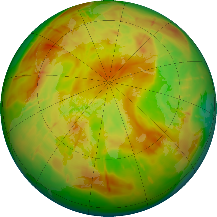 Arctic ozone map for 15 May 2010